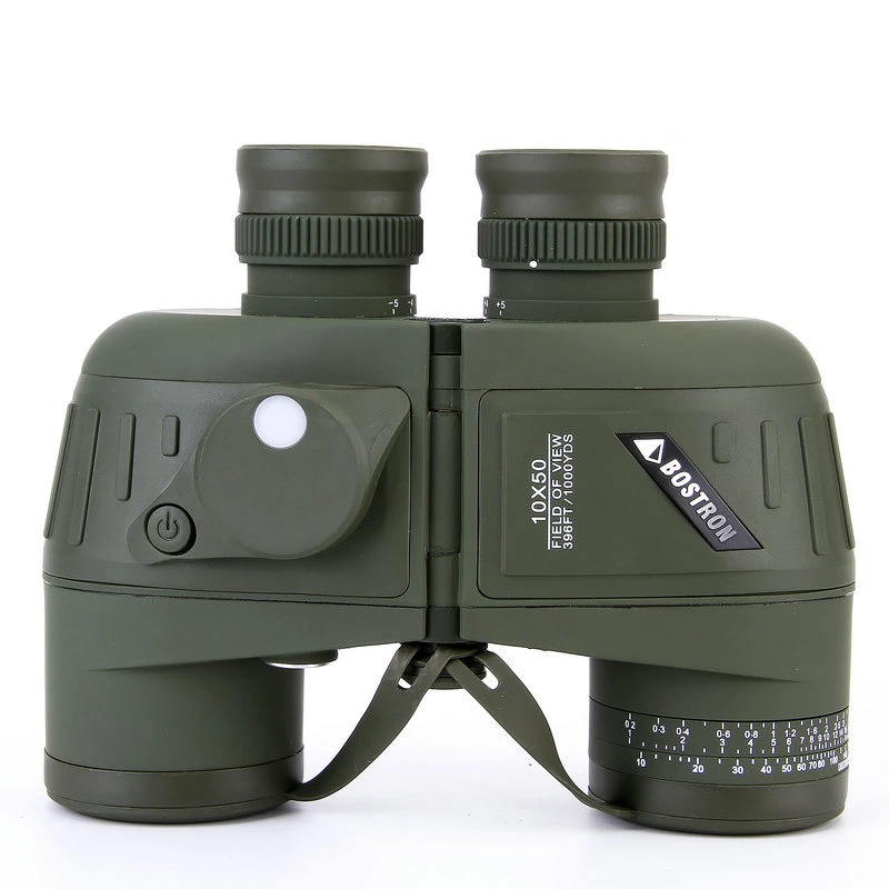 Professional Wide Angle Powerful Green Optical Coated Hunting Binoculars 10X50 with Bak4 Prism